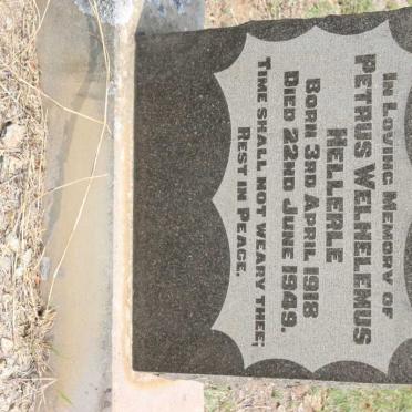 HELLERLE Petrus Welhelemus 1918-1949