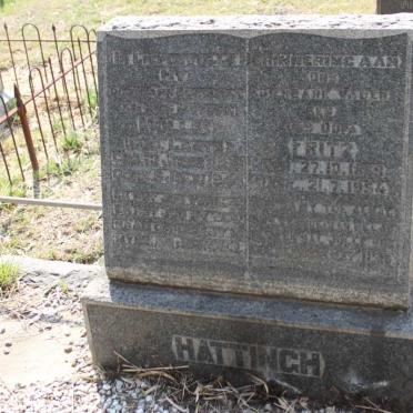 HATTINGH Fritz 18??-1954 &amp; ?