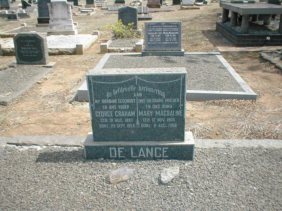 LANGE George Graham, de 1897-1959 &amp; Mary Magdaline 1905-1986