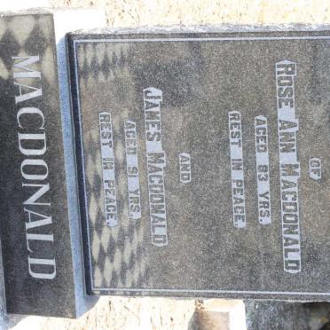 MACDONALD James  &amp; Rose Ann