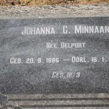 MINNAAR Johanna C. nee DELPORT 1886-1957