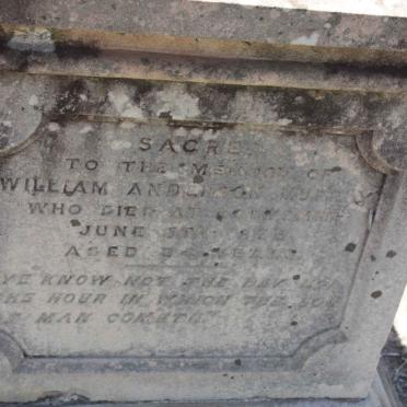 MURRAY William Anderson -1876