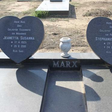 MARX Stephanus Andries 1923-1975 &amp; Jeanetta Susanna 1925-2006 :: NELL Mick 1929-2010 