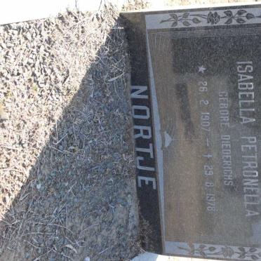 NORTJE Isabella Petronella nee DIEDERICHS 1907-1978