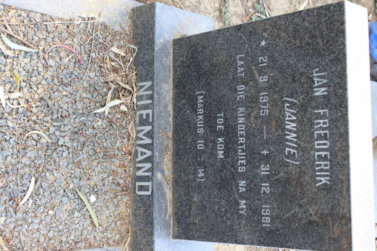 NIEMAND Jan Frederik 1975-1981