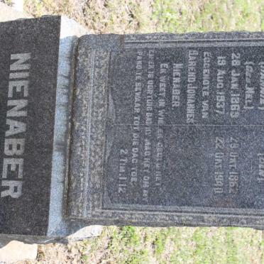 NIENABER B.J. 1862-1940 &amp; J.E.G. NEL 1869-1937