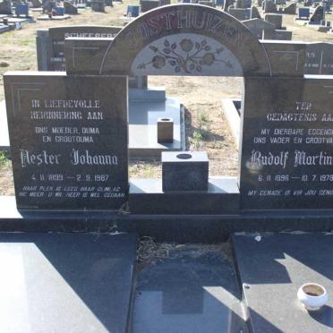 OOSTHUIZEN Rudolf Martinus 1896-1978 &amp; Hester Johanna 1899-1987