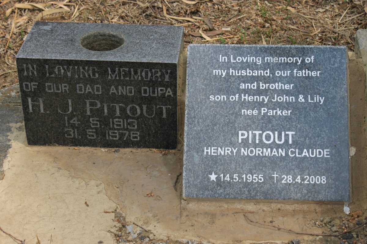 PITOUT H.J. 1913-1978 :: PITOUT Henry Norman Claude 1955-2008