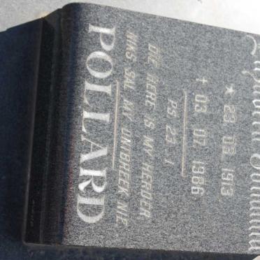 POLLARD Elizabeth Johanna 1913-1986