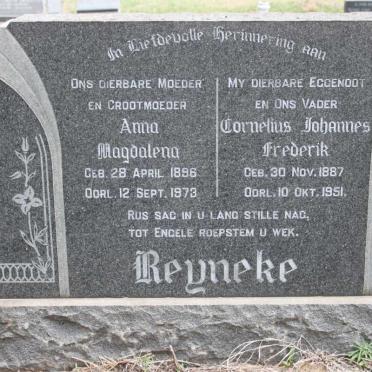 REYNEKE Cornelius Johannes Frederik 1887-1951 &amp; Anna Magdalena 1896-1973
