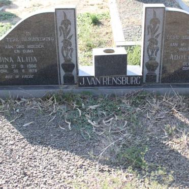 RENSBURG Adolph Johannes, J. van 1908-1976 &amp; Dina Alida 1906-1979