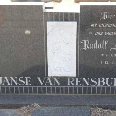 RENSBURG Rudolf Abraham, Janse van 1916-1986