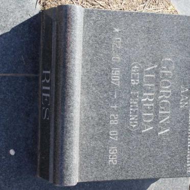 RIES Georgina Alfreda nee FRIEND 1907-1992