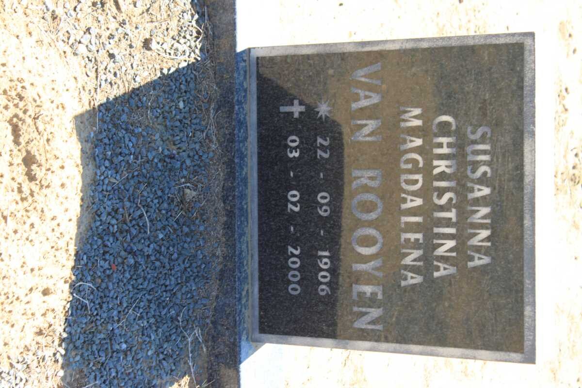 ROOYEN Susanna Christina Magdalena, van 1906-2000