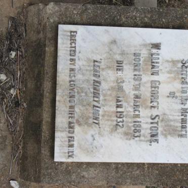 STONE William George 1883-1932