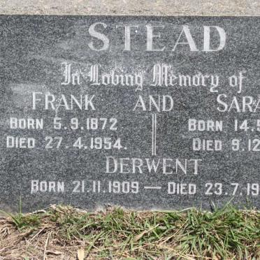 STEAD Frank 1872-1954 &amp; Sarah 1873-1950 :: STEAD Derwent 1909-1962