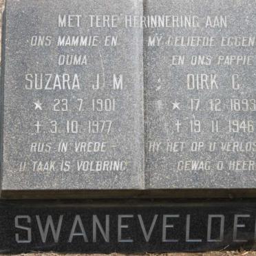 SWANEVELDER Dirk C. 1893-1946 &amp; Suzara J.M. 1901-1977
