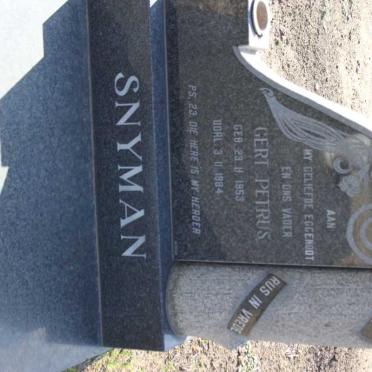 SNYMAN Gert Petrus 1953-1984