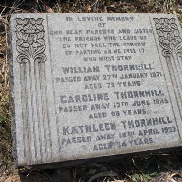 THORNHILL William -1921 &amp; Caroline -1949 :: THORNHILL Kathleen -1922