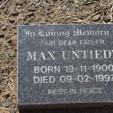 UNTIEDT Max 1900-1997