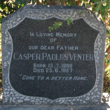 VENTER Casper Paulus 1888-1957