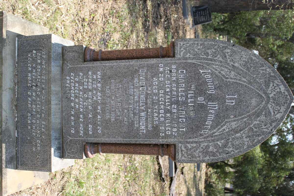 WRIGHT William Charles 1892-1913 :: WRIGHT David Conelly -1922 &amp; Ada -1926