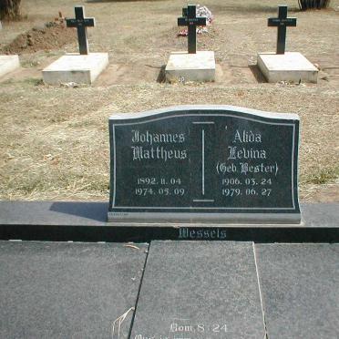 WESSELS Johannes Mattheus 1892-1974 &amp; Alida Levina BESTER 1906-1979
