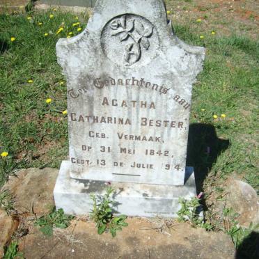 BESTER Agatha Catharina nee VERMAAK 1842-1914