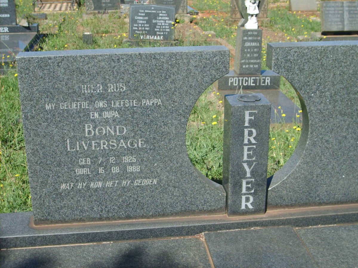 FREYER Bond Liversage 1925-1988