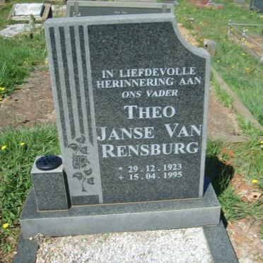 RENSBURG Theo, Janse van 1923-1995