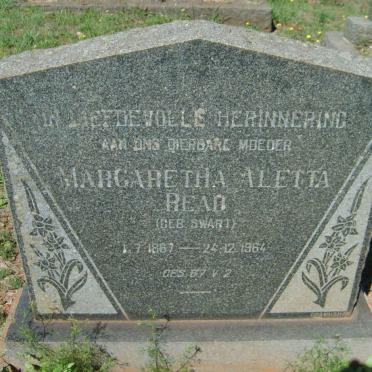 READ Margaretha Aletta nee SWART 1867-1964