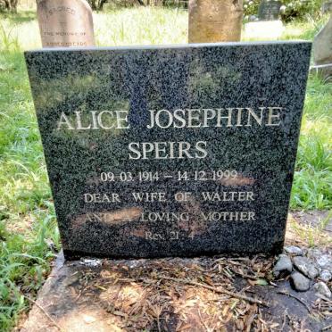 SPEIRS Alice Josephine 1914-1999
