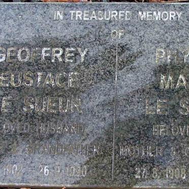 SUEUR Geoffrey Eustace, le 1902-19?0 &amp; Phyllis Maude 1908-19??