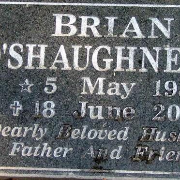 O'SHAUGHNESSY Brian 1931-2001