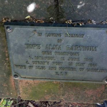 BARTRUM Hope Alma nee THOMPSON 1915-1988