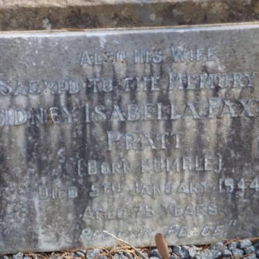 PRATT Sidney Isabella Paxton nee HUMBLE -1944