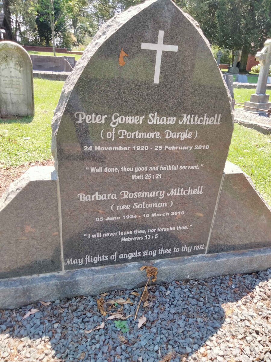 MITCHELL Peter Gower Shaw 1920-2010 & Barbara Rosemary SOLOMON 1924-2010