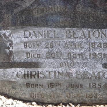 BEATON Daniel 1848-1931 &amp; Christina 1854-1935