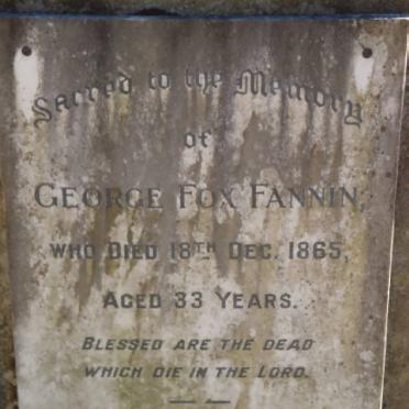 FANNIN George Fox -1865