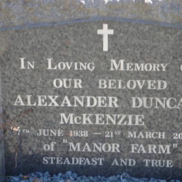 McKENZIE Alexander Duncan 1938-2003
