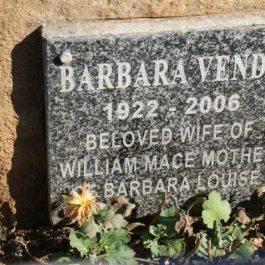 VENDY Barbara 1922-2006