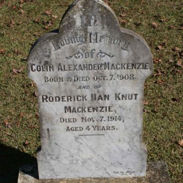 MACKENZIE Colin Alexander 1908-1908 :: MACKENZIE Roderick Ian Knut -1914
