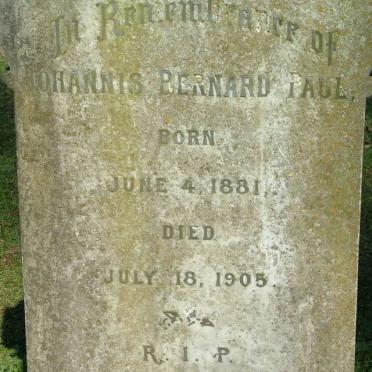 PAUL Johannis Bernard 1881-1905