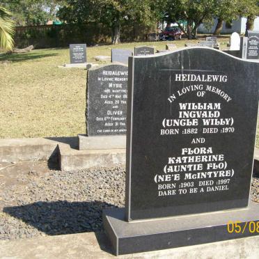 HEIDALEWIG William Ingvald 1882-1970 &amp; Flora Katherine McINTYRE 1903-1997