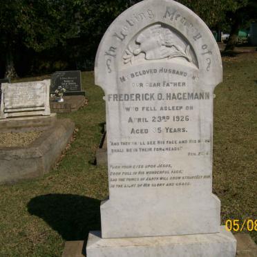 HAGEMANN Frederick O. -1926
