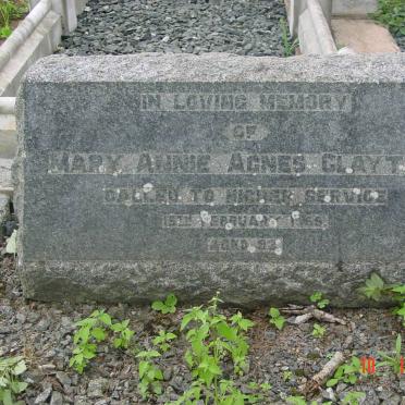 CLAYTON  Mary Annie Agnes  -1955