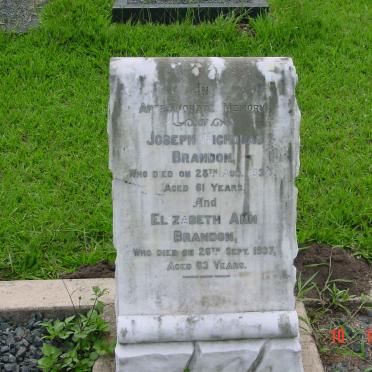 BRANDON Joseph Nicholas -1934 &amp; Elizabeth Ann  -1937