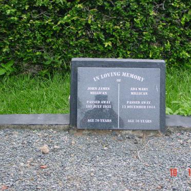 MILLIGAN John James  -1935 &amp; Ada Mary  -1944