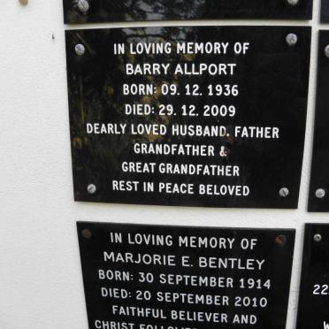 ALLPORT Barry 1936-2009