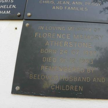 ATHERSTONE Florence Memory 1937-1993